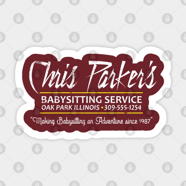 Chris Parker's Babysitting Service Sticker by woodsman